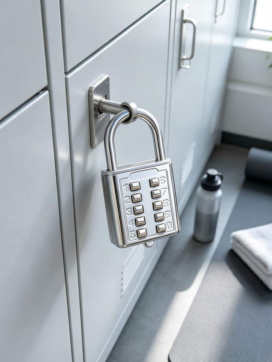 Digital Combination Lock, Keyless, Waterproof, Suitable For Luggage, Pencil Case, Backpack, Cartoon Waterproof Padlock Suitable For Outdoor Travel, Student Dorm, Cabinet, Drawer, Helmet, Cabinet, Luggage, Travel Accessories, School Gym Locker, Sports Locker, Fence, Toolbox - Multicolor - View 1