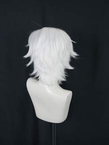 Wig Unisex Medium-Short 12 Inci, Terbuat dari Serat Sintetis Tahan Panas, Cocok untuk Cosplay, Pemakaian Sehari-hari, Foto Pesta, Tersedia dalam Berbagai Warna - MultiWarna - View 14