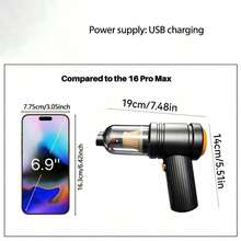 High Power Wireless Vacuum Cleaner (USB Charging; Suitable For Home And Car Use; Handheld Design; Strong Suction; Dual Function Vacuum And Blower; Built-In 2*1200mAh Battery) - High-end Vacuum Cleaners - View 9