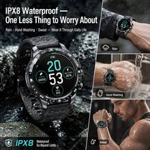 JIAYAOO Men's Smart Watch With LED Flashlight, Compass, Altimeter, Outdoor Fitness Tracking Watch, Supports Route Tracking, 1.7-Inch Large Screen, Wireless Calling, 1000mAh Battery, 100+ Sports Modes, IPX8 Waterproof, Suitable For Running, Hiking, Cycling - View 7