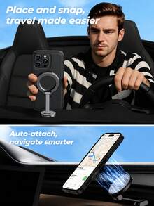 1pc TPU Stand Phone Case Compatible With 16 Pro Max, Wireless Charging Compatible Phone Case For 17 Pro Max, Slim Matte Premium PU Leather Invisible Stand Phone Case (Stand Clicks Into Place), Compatible With 16e/12/13/14/15, Protective Hard Plastic Back Cover Slim Phone Case, Compatible With Apple 16 (6.1 Inch), Lightweight And Durable Phone Case Compatible With Galaxy A56/A16, Adjustable Invisible Stand Phone Case, Compatible With S25 Ultra, Note 15 Series Stand Phone Case. (Black) - Black - View 8