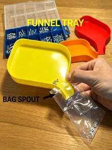 Tool Storage Funnel Tray, 5mm Raised Edge, Prevents Screws, Bolts, Beads And Small Parts From Spilling, Equipped With Fully Sealed Slide-In Plug, Precise Storage Of Small Parts, Keeps Workspace Clean And Efficient, Suitable For Handmade Crafts And Repair - Multicolor - View 10