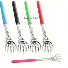 Portable Telescopic Back Scratcher - Stainless Steel, Random Colors - Expandable 8.3-22.8inch, With Comfortable Grip - Ideal For Elderly People, Stainless Steel Telescopic Skeleton Claw: Hand Shaped Itching R, Unlocking New Itching Locations - Multicolor - View 6