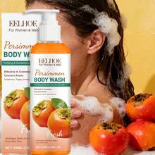 EELHOE Persimmon Refreshing Shower Gel, Containing Aloe Vera, Persimmon Extract, Cleanses The Skin While Moisturizing, Making It Appear Smoother And More Delicate.It Deeply Cleanses The Skin, Leaving It Fresh, Comfortable, And Hydrated - 100ml - View 3