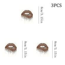 1/2/3pcs Leopard Print Lips Glitter Drip Effect Heat Transfer Iron-On Patch, Cool Leopard Red Lips Personalized Iron-On Sticker, DIY Decoration For T-Shirt, Hoodie, Pillow, Fabric Bag - Multicolor - View 4