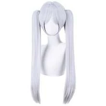 Frieren Cosplay 假髮 - 真實頭皮頂部動漫假髮，耐熱且易於造型，適用於萬聖節、動漫展和日常穿戴，包含假髮帽 - 銀色 - 查看 2