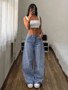 Women Jeans - Light Blue - View 2