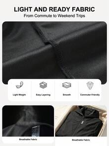 1pc Casual Sports Hooded Jacket, Zipper Closure, Regular Fit, Suitable For Hiking, Running, Outdoor Activities, Father's Day - Coffee Brown - View 7