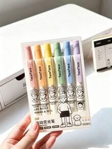 Clickable Fluorescent Highlighter Pens For Students, Key Point Marking And Planner Colorful Pens - Fluorescent Pen - View 6