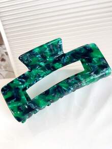 女款祖母綠色醋酸纖維抓夾髮夾，大號 4.1 英吋/10.5 公分，適合粗髮 - 彩色 - 查看 5