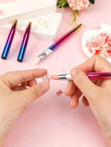 Wax-Free Self-Adhesive Diamond Brush, Suitable For Diamond Painting, Cross Stitch And Nail Art, Includes Diamond Pen For Picking Up Rhinestones - A - View 3