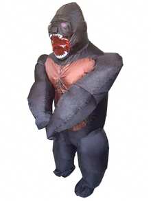 Halloween Christmas Party Gorilla Inflatable Costume, Unisex Inflatable Costume, Personalized Holiday Outfit Inflatable Costume, Blower Included, Battery Not Included - Size S Is Suitable for Heights 0.9m-1.2m - View 10