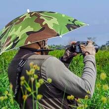 Umbrella Hat - Hands-Free Comfortable Design, Suitable For Camping, Fishing And Gardening Outdoor Sun Protection. Equipped With Elastic Headband, UV Protection Function, Can Be Used As Fishing Hat Or Sun Umbrella Hat - Multicolor - View 4