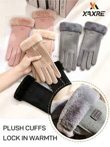 XAXRE Touchscreen Warm Gloves, Thick Windproof Cold-Resistant Warm Gloves, Unisex, Suitable For Driving/Work/Travel/Students/Daily Use - Multiple Styles - View 2