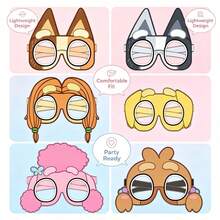 12Pcs/3pcs Bluey Cartoon Stylish Masks, Made Of Premium Skin‑Friendly Fabric. Bluey Themed Party Favors & Fan Merch With INS Cute Style, Perfect For Birthday Party, Fan Support Events. Lightweight, Breathable And Durable, Comfortable For All-Day Wear. Perfect For Daily Photos, Themed Parties And Holiday Gifts, Suitable For Bluey Fans. Minor Defects Do Not Affect Normal Use. - Multicolor - View 4