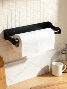 Multifunctional Wall-Mounted Paper Towel Holder, Available In 2 Sizes, Under-Cabinet Hanging Rack, Suitable For Kitchen Paper Towels And Bath Towels, Universal Storage Organizer For Kitchen Countertop And Bathroom Sink Space - Multicolor - View 9