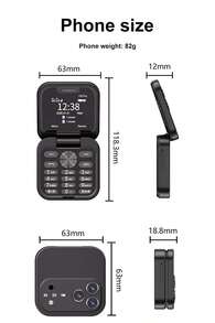 2026新款 SERVO I18 Pro 翻蓋手機 2G GSM 1.77吋 Type-C 通話錄音 魔術語音 黑名單 雙卡 Mini 折疊手機 - 金色 - 查看 11