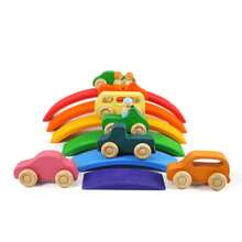 1 Set Children's Rainbow Stacking Blocks Creative Building Assembly Toy Kids Stacking Toy Brain Development Creativity Inspiration Thinking Enlightenment - Multicolor - View 9