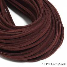 10pcs/Pack 2.5mm Korean Suede Square Cord 37.4 Inch/Pc Suitable For DIY Necklace Jewelry Making Colorful String Rope Gift Packaging Cord - 10 Pcs Cords/Pack - View 21
