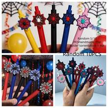 10pcs Spider Web Embossed Signature Pens, Black Ink, Spider Web Decorative Ballpoint Pens, Theme Party Decoration Pens - A - View 13