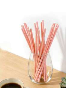 10/100/200pcs Pure Black Paper Straws, Candy Support Sticks, Suitable For Cocktails, Birthdays, Barbecues, Graduations, Back To School, Party Supplies, Christmas And Other Occasions - View 15