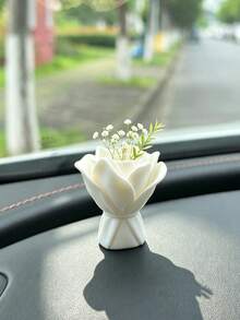 Creative Bouquet Shaped Vase, INS Style Artificial Flower & Dried Flower Holder, Personalized Desktop Decor Ornament, Living Room Bathroom Mini Floral Container, Gentle Girly Home Soft Furnishing Decoration - Multicolor - View 10