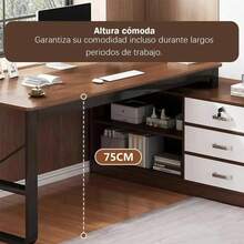 Home Office Desks - Camel - View 10