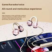 Earphone Jepit Baru, Jepitan Modis, Pas dan Aman untuk Melompat, Dilengkapi Mikrofon, Cocok Sebagai Hadiah, Tersedia Berbagai Warna, Untuk Lompat Tali, Lari, Olahraga dan Latihan - View 7