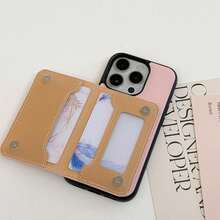 1 Casing Ponsel Motif Leci Merah Muda 2-in-1 All Inclusive dengan Pembuka Kartu Kiri dan Kanan, Kompatibel dengan Apple 18Pro/max/11/12/13/14/15/16/17pro - Berwarna merah muda - View 3