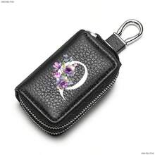 White Flowerdouble-Layerkeybagwithincreased Capacity,Men's PUconvenientkeystorage Bag,Keychain,Suitableforkeystorageandorganization,An Interestinggift - Multicolor - View 12