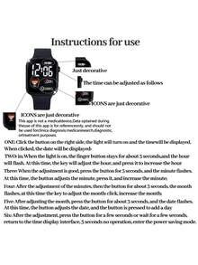 2pcs/Set, Fashionable Cute Children's Square Digital Heart-Shaped Display LED Screen Electronic Watch, Suitable For Students To Wear, Fashion Accessory, Perfect Choice For Back To School, Christmas, Birthday Gifts, Also Suitable For Daily Wear. (Gift Box Not Included) - Multicolor - View 10