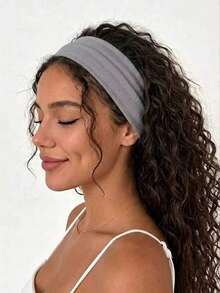 6pcs Soft Sports Headband,Elastic Sweatband,Suitable For Yoga,Running Women's Headband Hair Accessories, Suitable For Girls Autumn Fall Decor - Multicolor - View 4