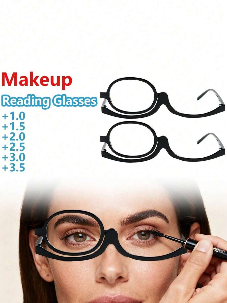 Rotatable Makeup Mirror Eye Tool, Foldable Universal Makeup Mirror, Multi-Functional Foldable Design, More Convenient And Clearer Makeup, Suitable For Women, Gift, Travel, Affordable Product, Travel Essential - Multicolor - View 1