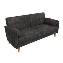 Sofa Made Of Chenille With Storage Space Saving Solid Wood Grey For Living Room And Lounge - Dark Grey 2 Seat - View 7