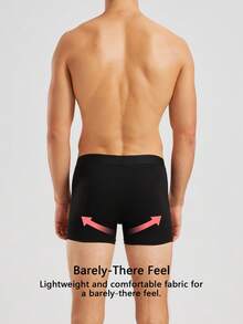 Norcotton Men's Cotton Boxer Briefs Black Single Pack - Black - View 2