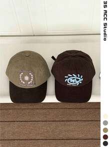 軟頂刺繡太陽眼棒球帽，中性純棉百搭修臉情侶棒球帽，氛圍感 3D 刺繡字母棒球帽，女款新式四季百搭大頭圍深帽頂棒球帽，修臉滑板嬉皮女孩風 - 棒球帽 - 查看 2