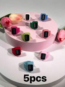 Colorful Finger Ring Thumb Counter With Electronic Digital Display, Sensitive Button One-Click Reset, Ring-Style Wearable Design, For Buddhist Prayer, Chanting, Worship Counting, Venue Crowd Counting, Button Battery Powered, Compact And Lightweight Portable Counting Tool - Multicolor - View 15