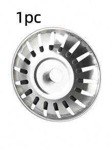 1pc Stainless Steel Kitchen Sink Drain Strainer, Bathroom Hair Catcher, Sink Filter, Drain Plug, Kitchen Tool - A - View 9