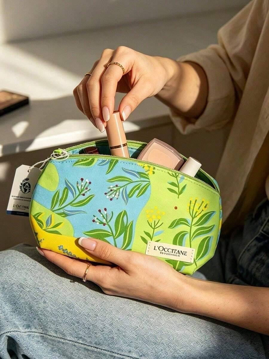 L'Occitane 時尚旅行美容包 防塵盥洗包 精湛工藝 適合短途旅行與戶外活動 女性實用禮品 LOCCITANE‑GIFT‑3 - 薄荷綠 - 查看 1