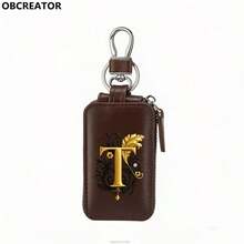 Men's Car Key Bag,Key Protection Cover,Zero Wallet, Metal Hook And,Walletzipper,Retrobagsuitableforcarremote Control,Key Storage Bag,Gift To Boyfriend - Multicolor - View 21