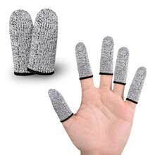 5/10 Pcs Of Soft Finger Protection Cover, Reusable Finger Tip Covering, Suitable For Woodworking, Glass Processing, Carving, DIY Production, Classification, Manual Work, Handicraft Projects, And Manual Labor Protection Finger Protection, Gray - A - View 6