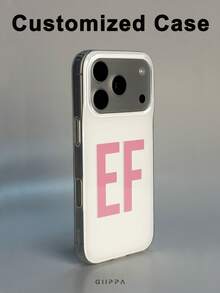 GIIPPA 1件客製化姓名手機殼，個性化手機殼，適用於 iPhone 18/17/16/15/14/13/12/11 Pro Max Air，返校禮物、畢業禮物、情人節禮物、生日禮物 - 彩色 - 查看 2