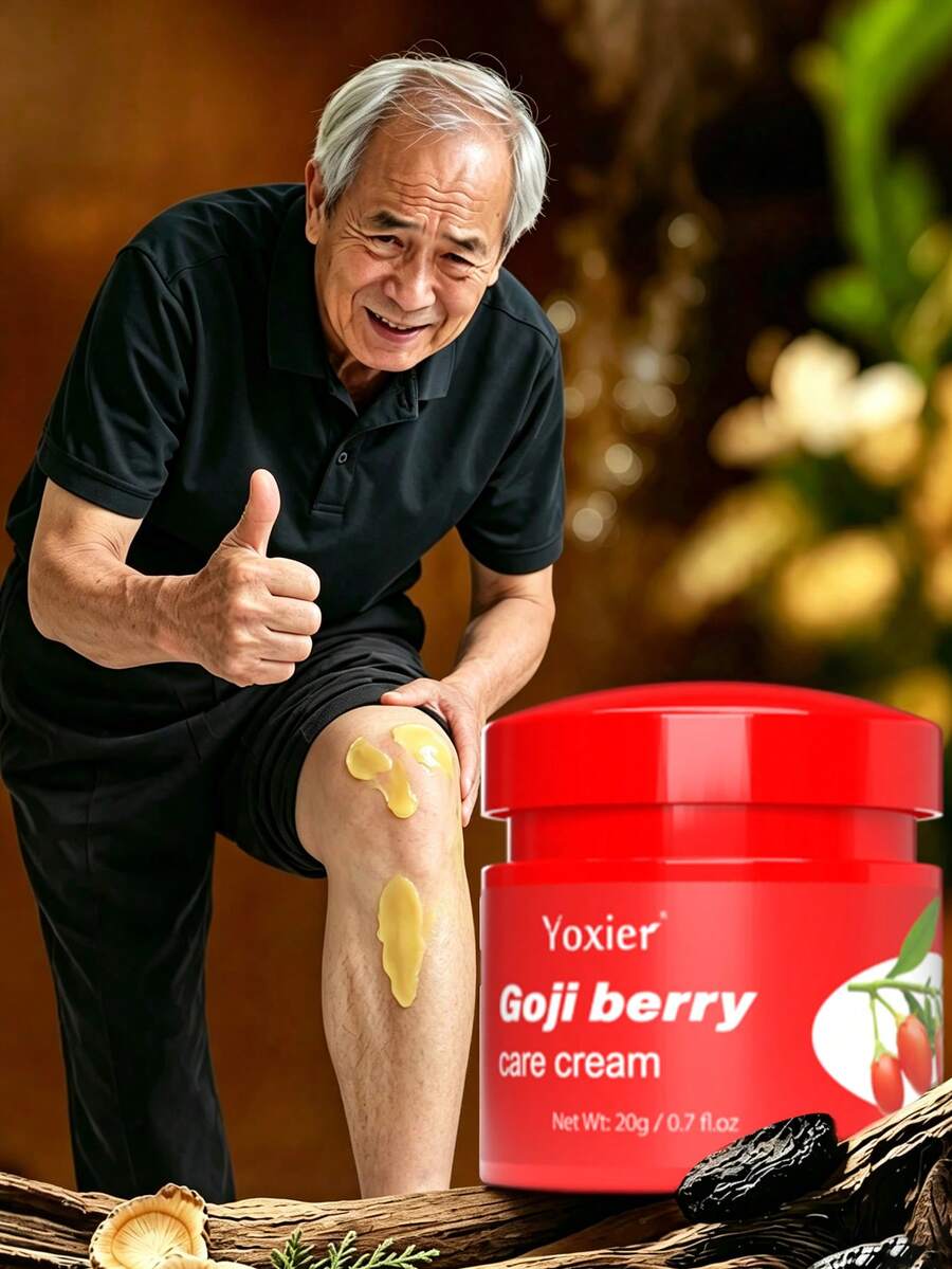 Natural Goji Berry Plant Extract Joint Moisturizing Cream, Gentle And Skin-Friendly, Lightweight And Easily Absorbed, Suitable For Elderly, Adults, Sports And Labor Workers Daily Skin Hydration And Softening Care - 20G - View 1
