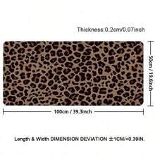 1PC Leopard Pattern Leather Desk Pad Modern Art Large Mouse Pad Desk Accessories Fine Short Plush Base With Non-Slip Keyboard Pad For Office Home Computer As Gifts For Men Women Friends Back To School - View 11