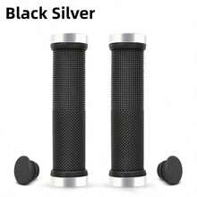 1 Pair Bicycle Handlebar Grips, Black, Black Gold, Black Silver 3 Colors Optional, Anti-Slip Lock-On Grip, Mountain Bike Cycling Accessories - Multicolor - View 10