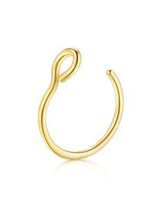CIZME 1 pieza Anillo de labio falso de acero inoxidable de moda, adecuado para la decoración diaria de las mujeres, sin necesidad de perforación, se puede usar como anillo de labio, clip de labio, joyería de piercing falso de labio, anillo de nariz falso, clip de nariz, clip de cartílago de oreja, clip de cartílago de oreja - Anillo de labio falso - Ver 13