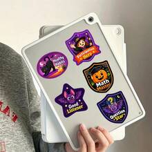 50Pcs Halloween Cartoon Reward Stickers, Waterproof Praise Incentive Decals With English Words For Classroom Motivation And Planner Decoration - 50 PCS - View 9