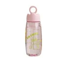 1pc Portable Outdoor Plastic Water Cup With Handle, Sealed Travel Cup, Cartoon Sports Water Bottle With Measurement Scale - Multicolor - View 11