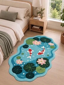 DAJIANG 1PC Koi Fish Carpet Runner Area Rug Suitable Bathroom, Kitchen,Outdoor, Indoor, Runner Corridor, Bedroom, Living Room, Beside Throw Rugs Machine Washable Rug, Easy Clean Entryway Mat, Anti-Slip Backing Rugs For Bedroom Decor Bathroom Decor Fall Decor - Multicolor - View 1