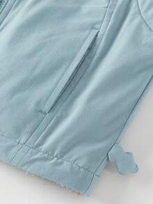 mini bala Chaleco unisex para bebé y niños, cálido, grueso, suave, holgado y versátil, para usar como prenda interior y exterior, otoño e invierno - gris azul - Ver 8
